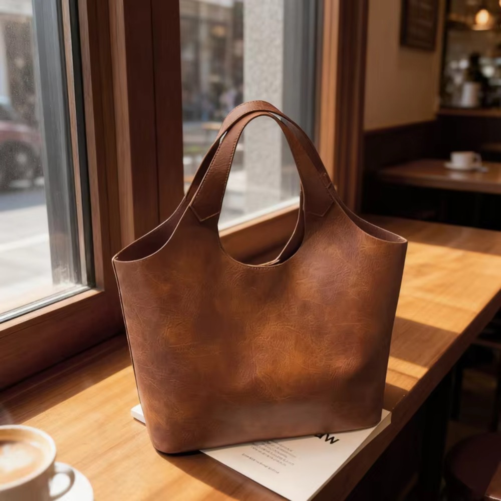 Brown Soft Pu Tote Bag for Wom - Luxury Bags Tote 评论和价格